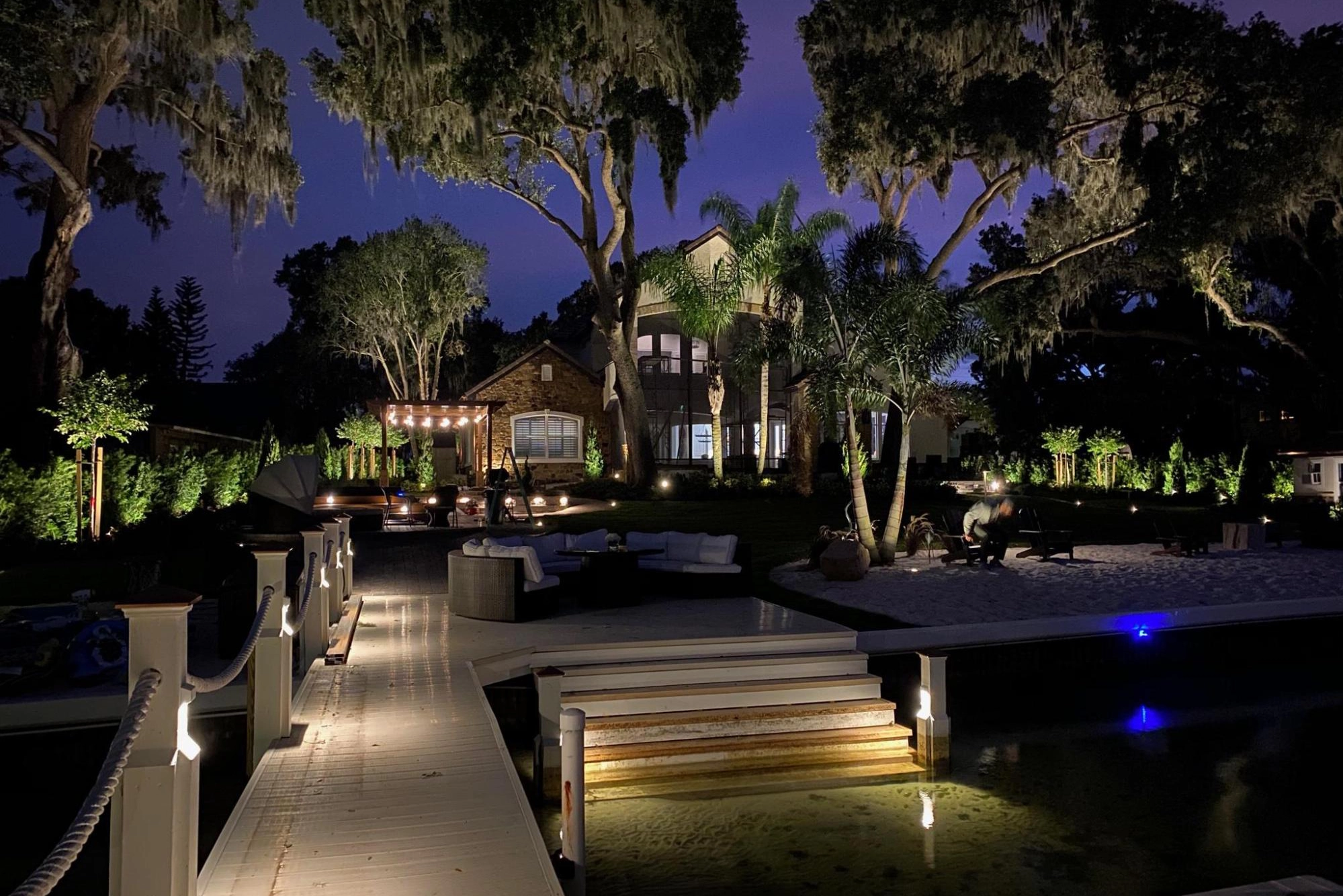 Path illumination install by Southern Outdoor Lighting in Windermere FL